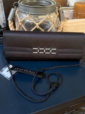 Minicci Black Satin Clutch